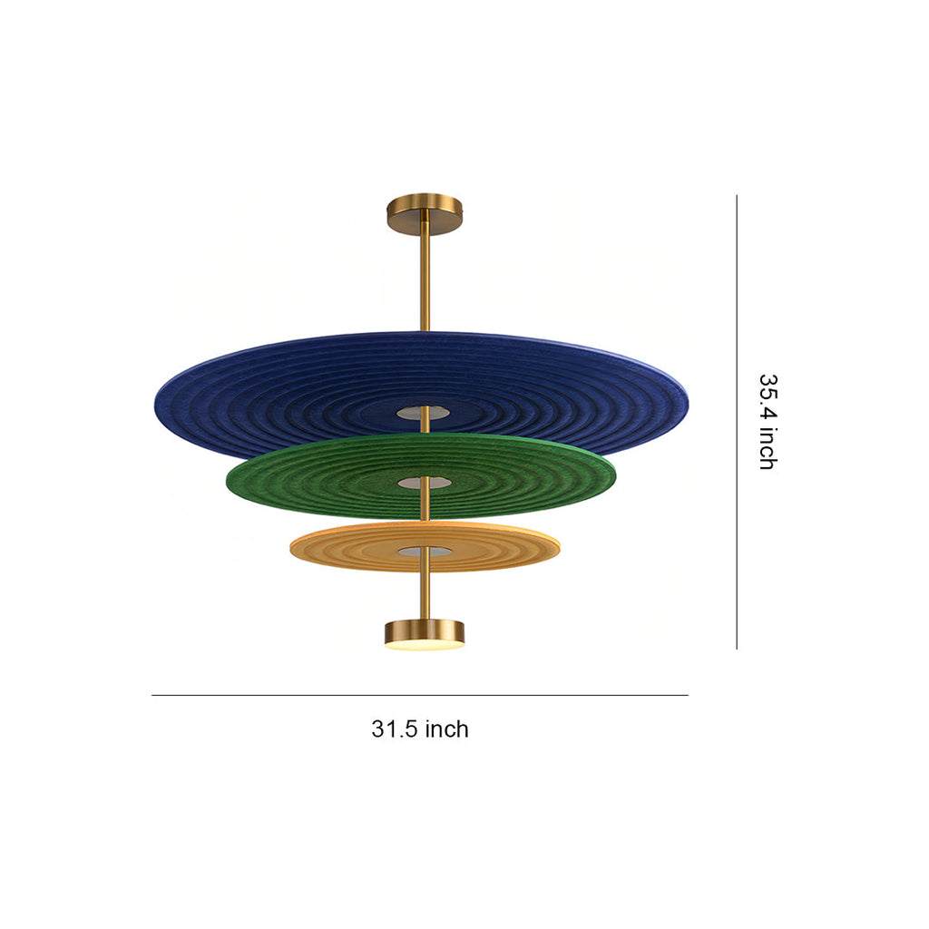CHATHAM TRIO SOUND-ABSORBING FELT CHANDELIER