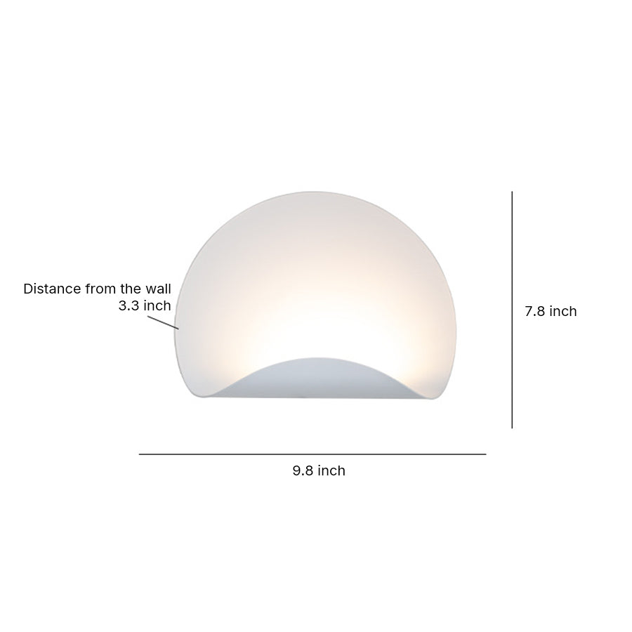 WINCHESTER WHITE IRON WALL SCONCE, MINIMALIST LED DESIGN