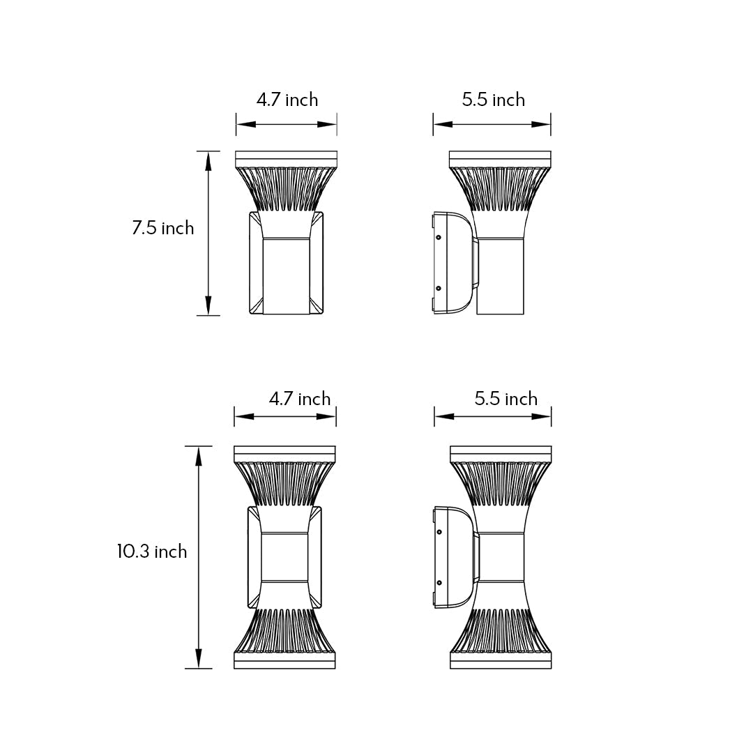 WINTERBOURNE CAST ALUMINUM OUTDOOR WALL LANTERN, WATER-RESISTANT NORDIC DESIGN