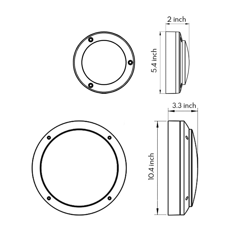 WINDSOR CIRCLE OUTDOOR LIGHTING - WEATHERPROOF MINIMALIST DESIGN