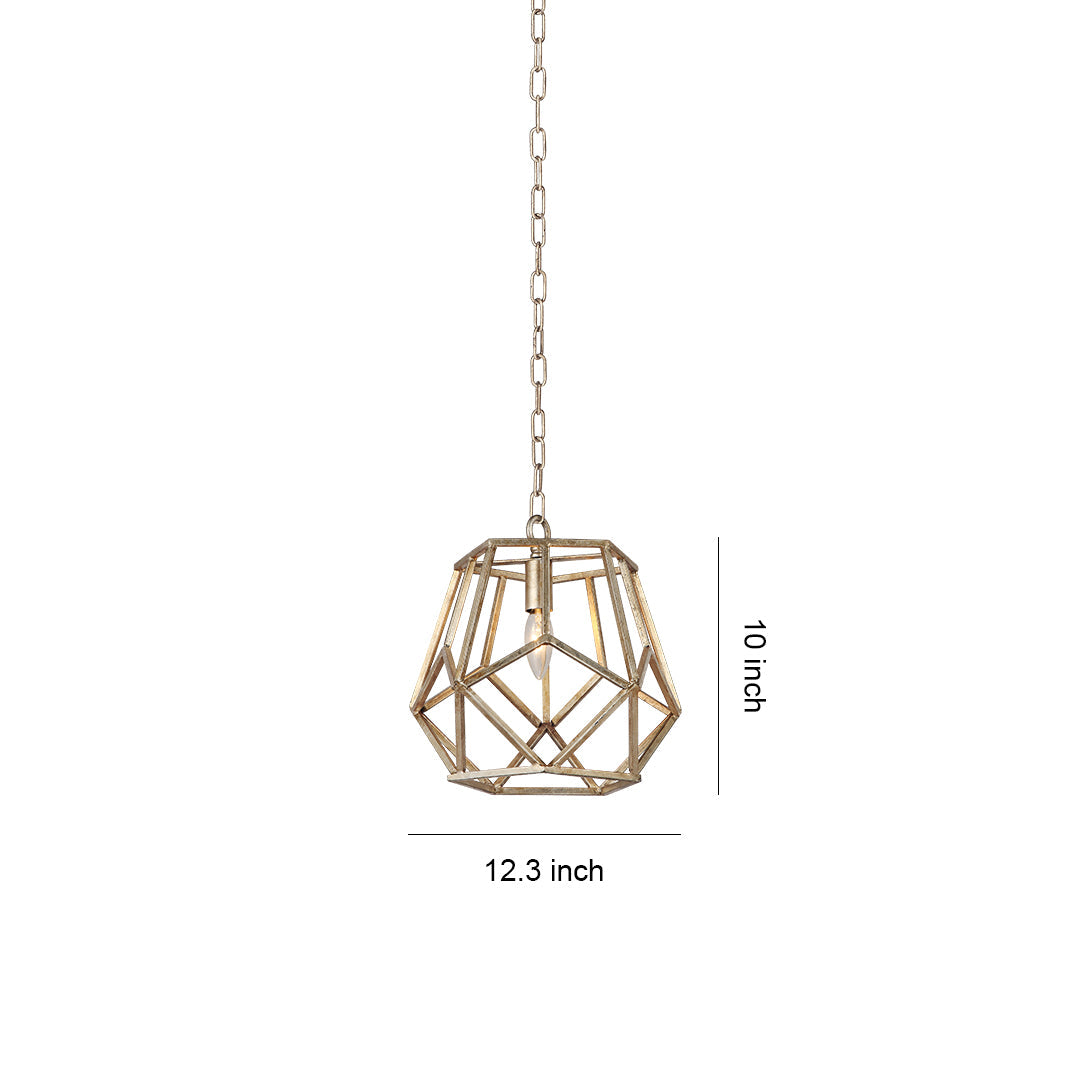 WINTHROP GOLD GEOMETRIC HANGING LANTERN