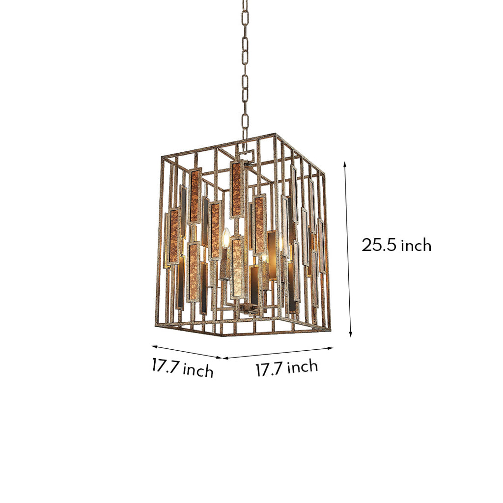 WINTHROP COPPER FRAME HANGING LANTERN