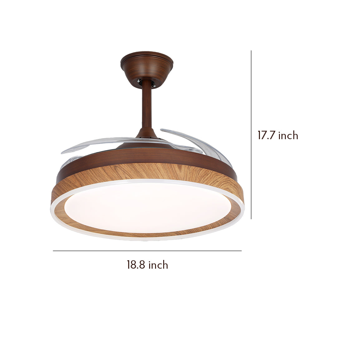 WINTERBOURNE WOODLAND CEILING FAN WITH QUAD LIGHTS