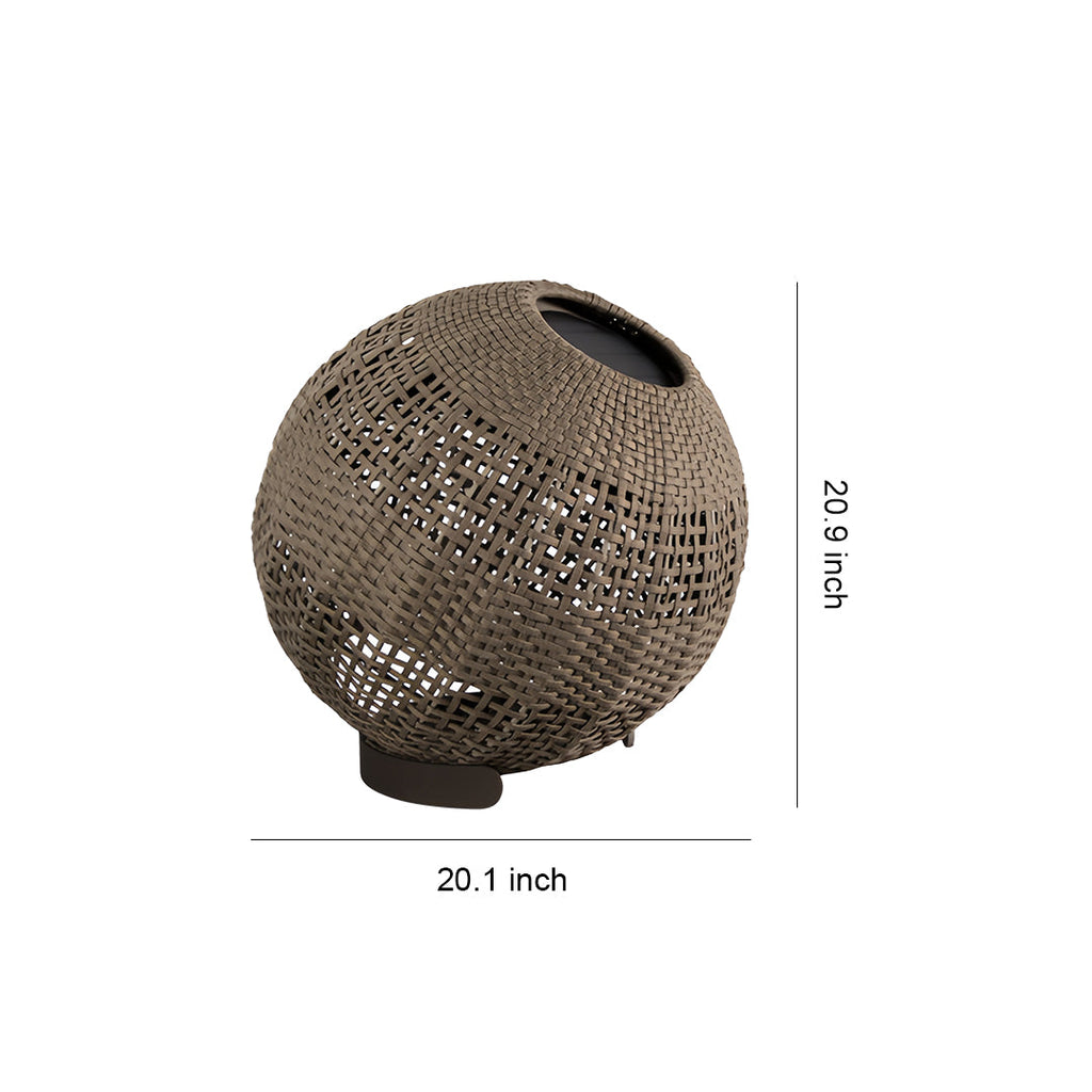 RAVENHURST WOVEN GLOBE OUTDOOR LANTERN