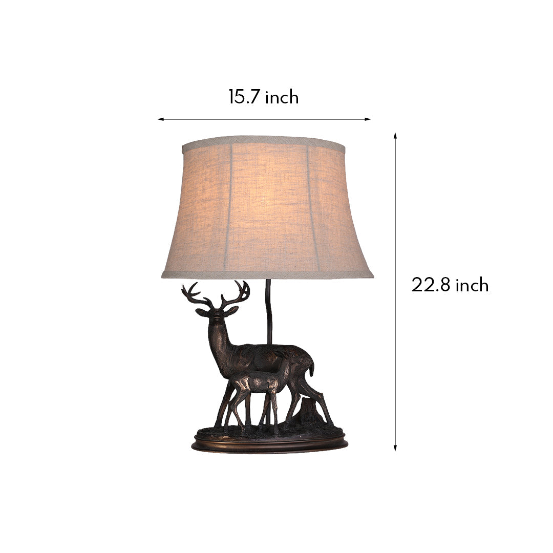 FALLOWBROOK MOTHER AND FAWN TABLE LANTERN