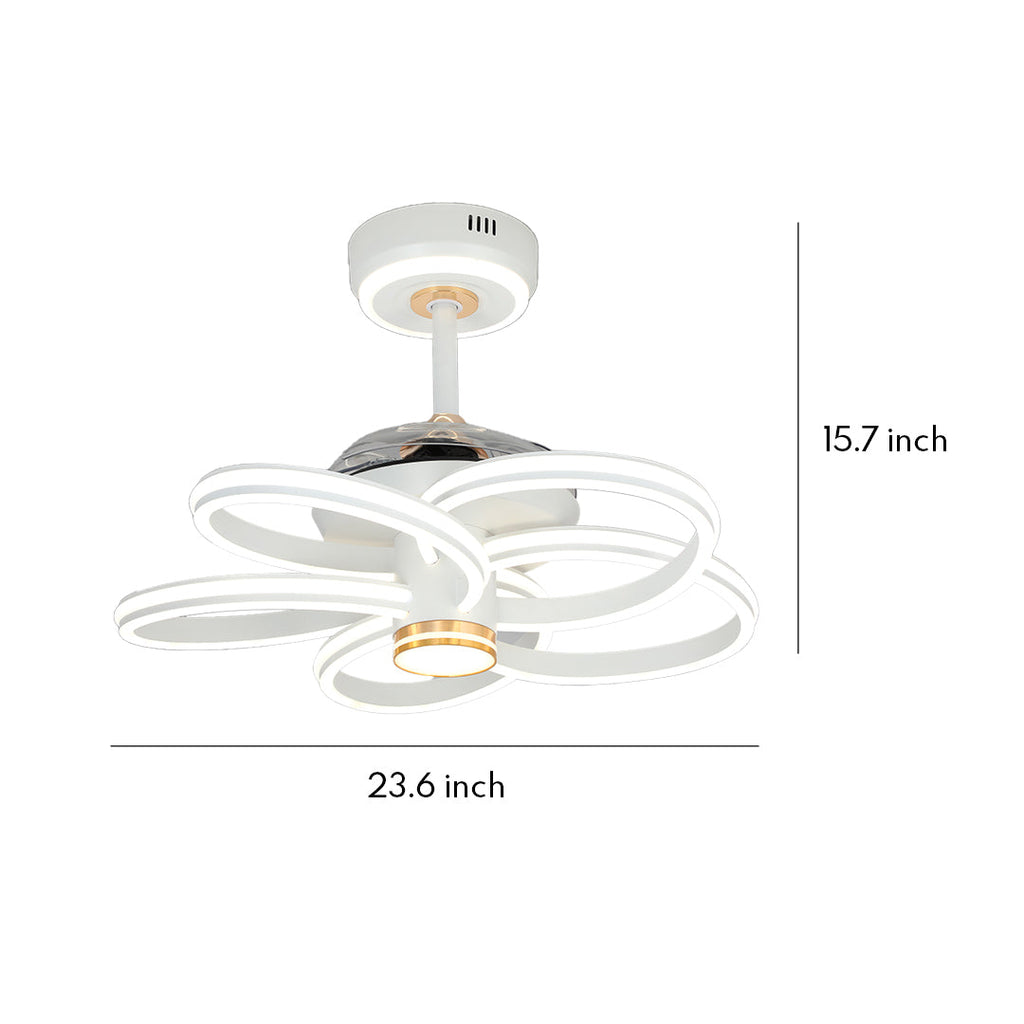 WINDSOR BLOOM IRON CEILING FAN WITH INTEGRATED LIGHTING