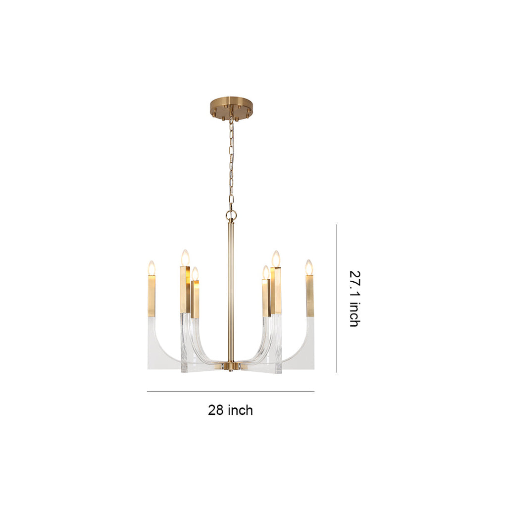 WINDSOR ACRYLIC DOME CHANDELIER, MODERN MINIMALIST CEILING ILLUMINATION