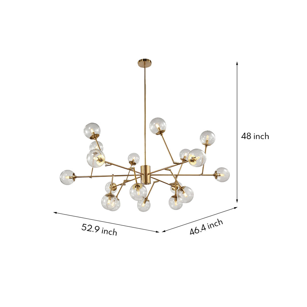 ASTRID ORBITAL CEILING LANTERN WITH CRYSTAL ORBS
