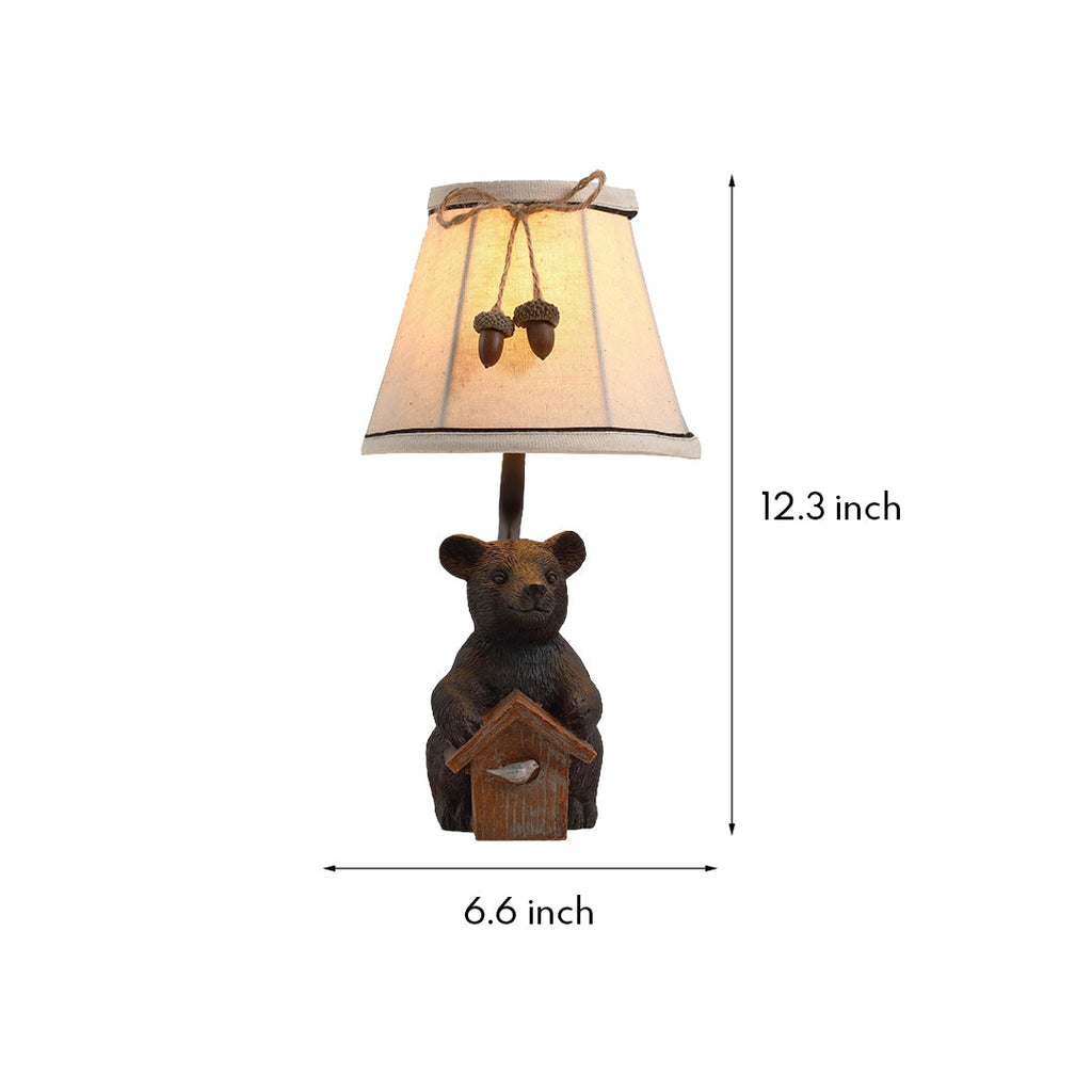 WINTERBOURNE BEAR FABRIC SHADE LAMP