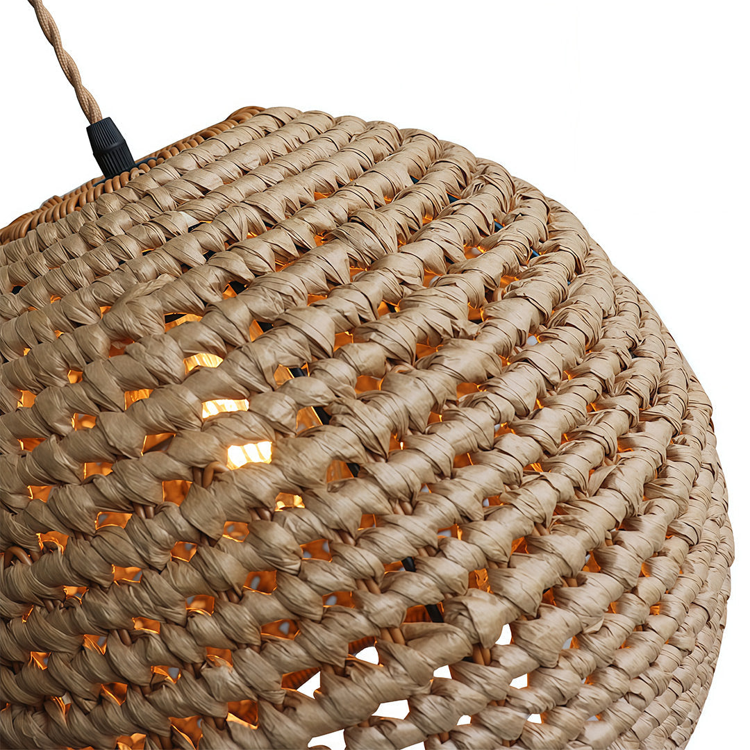 SHIMMERING KAZUKO RAFFIA CEILING LANTERN