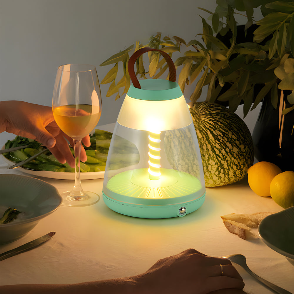 WINDSOR WHIRL SPIRAL OUTDOOR LANTERN, BATTERY-OPERATED PORTABLE LIGHTING