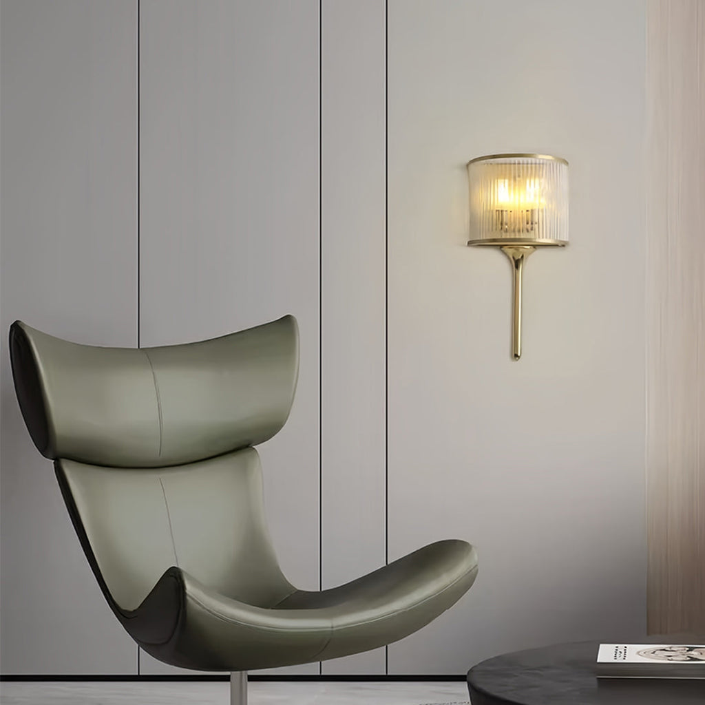 BRAMBLEFORD BRASS & GLASS WALL SCONCE