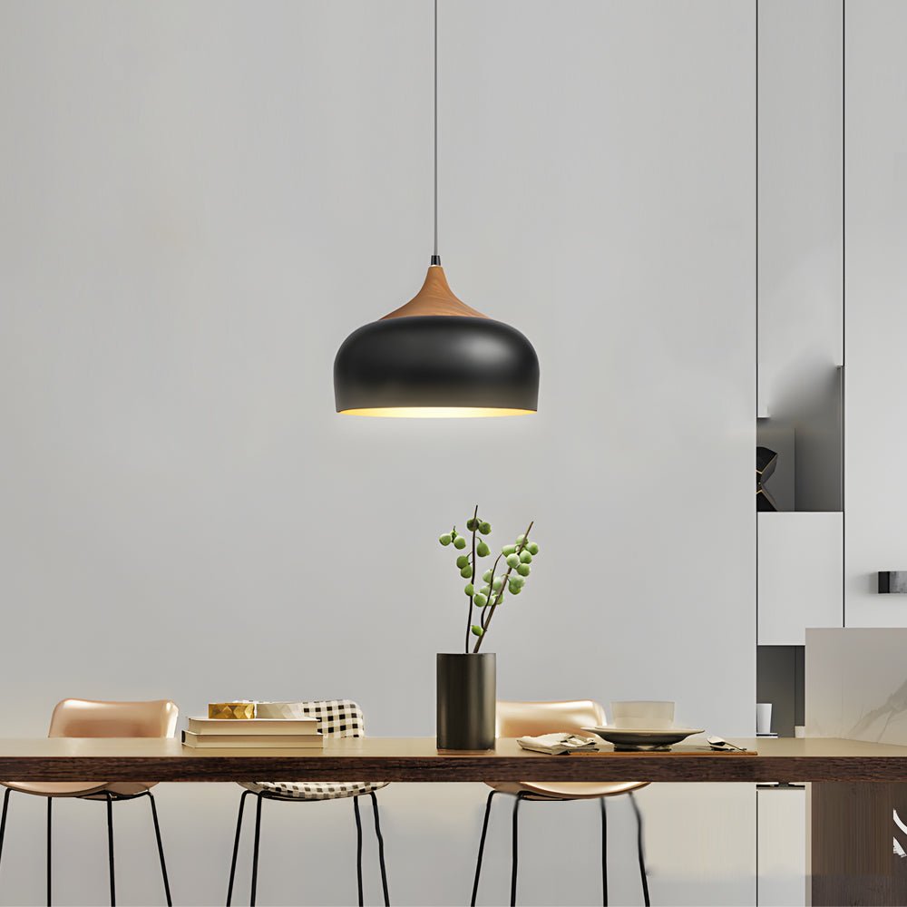 WINTHROP WOODEN ACCENT DOME PENDANT LIGHT