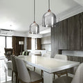 WINDSOR BROWN WOODEN PENDANT LIGHT WITH DOUBLE GLASS SHADE