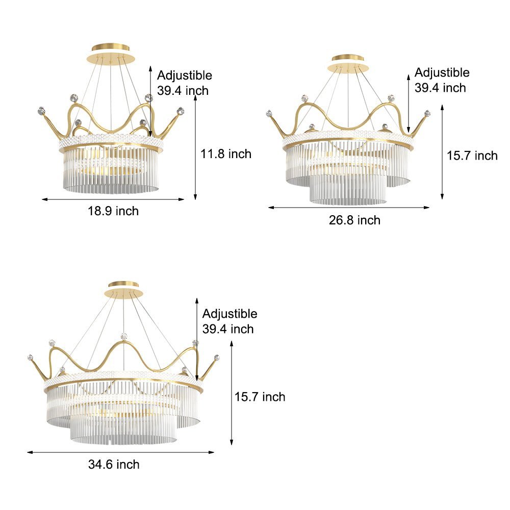 WINDSOR CRYSTAL TRIPLE DIMMER CHANDELIER
