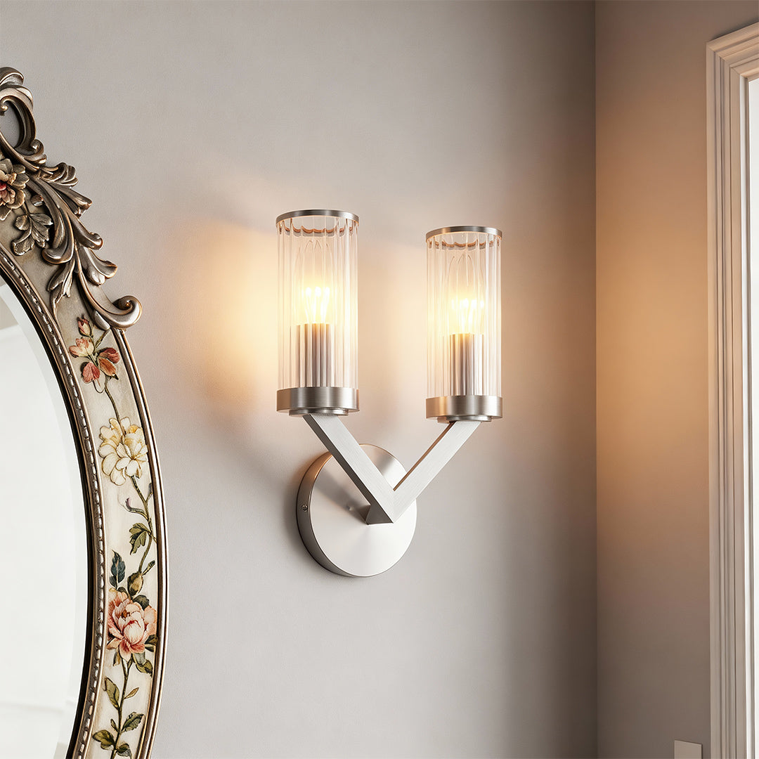 BRACKENDALE COPPER-CLAD GLASS WALL LANTERN