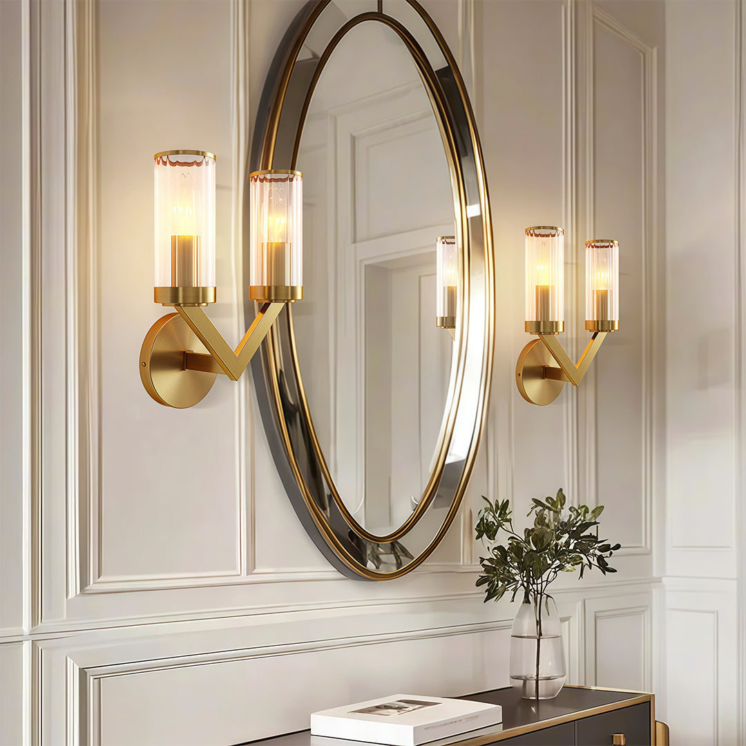 BRACKENDALE COPPER-CLAD GLASS WALL LANTERN