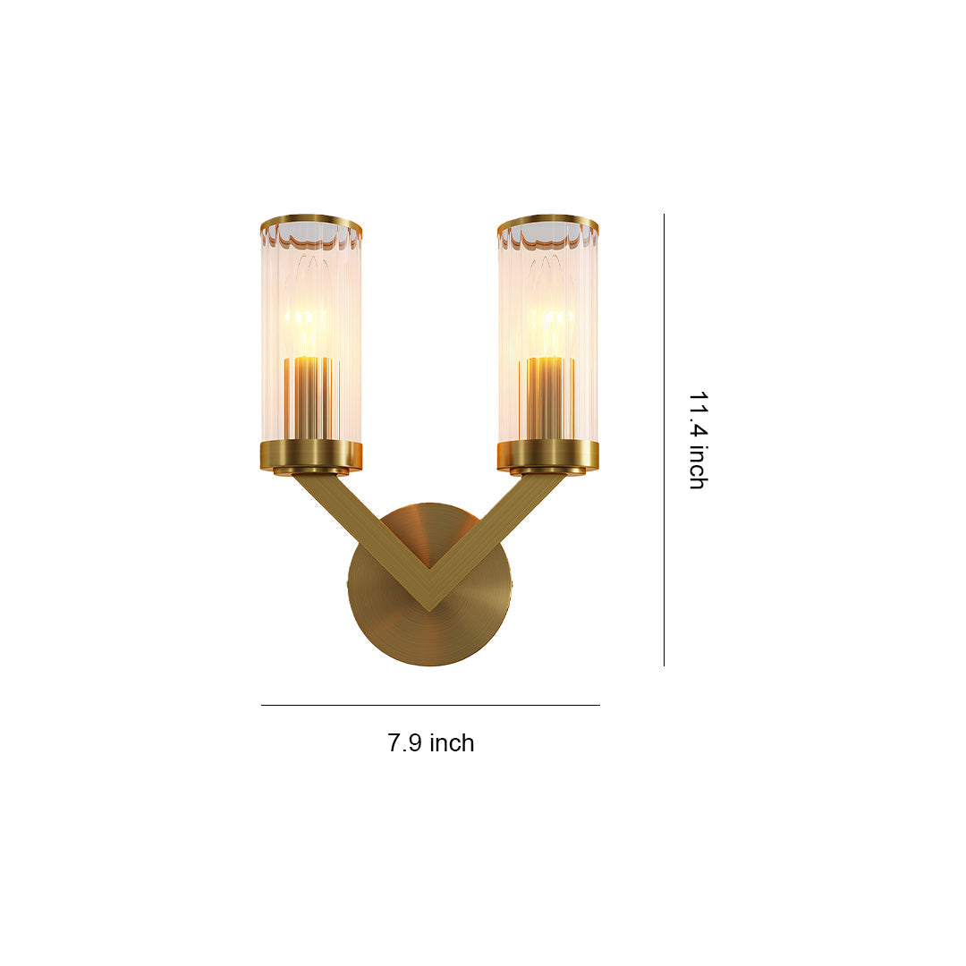BRACKENDALE COPPER-CLAD GLASS WALL LANTERN