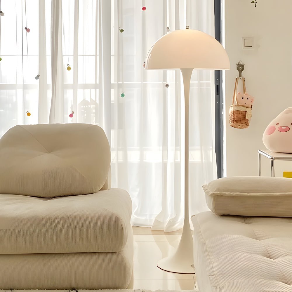 FENWICK WHITESHROUD DIMMABLE MUSHROOM FLOOR LAMP