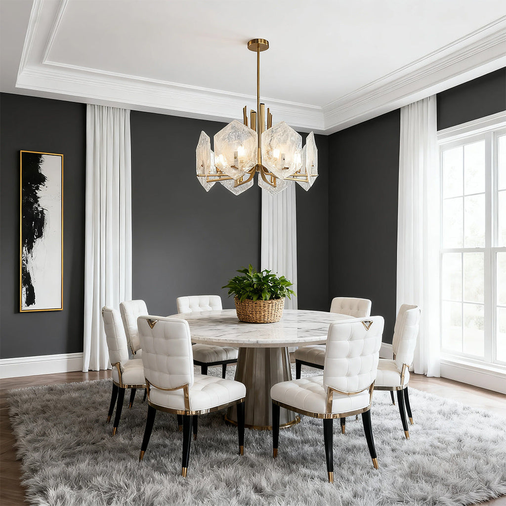 FARNWORTH ARTISANAL GOLDEN GEOMETRIC CEILING LANTERN