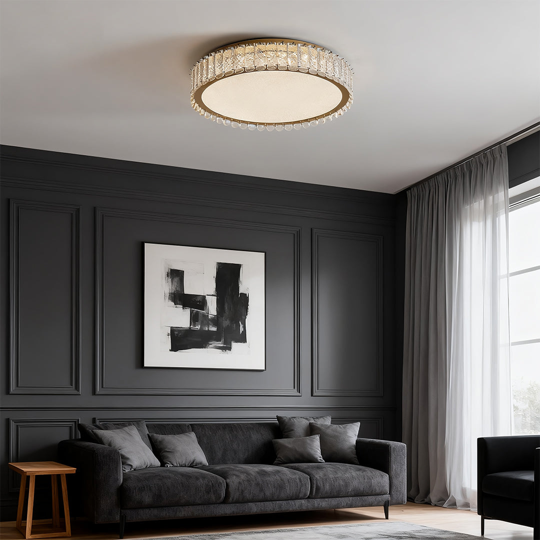 WINDSOR CRYSTAL FLUSH CEILING LIGHT