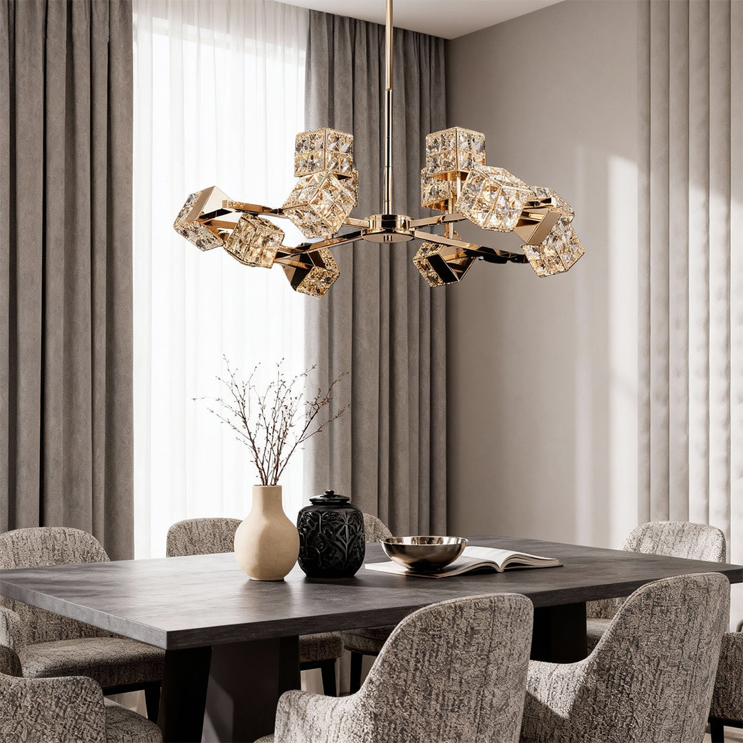 WINTHORPE CRYSTAL CUBE CEILING LANTERN