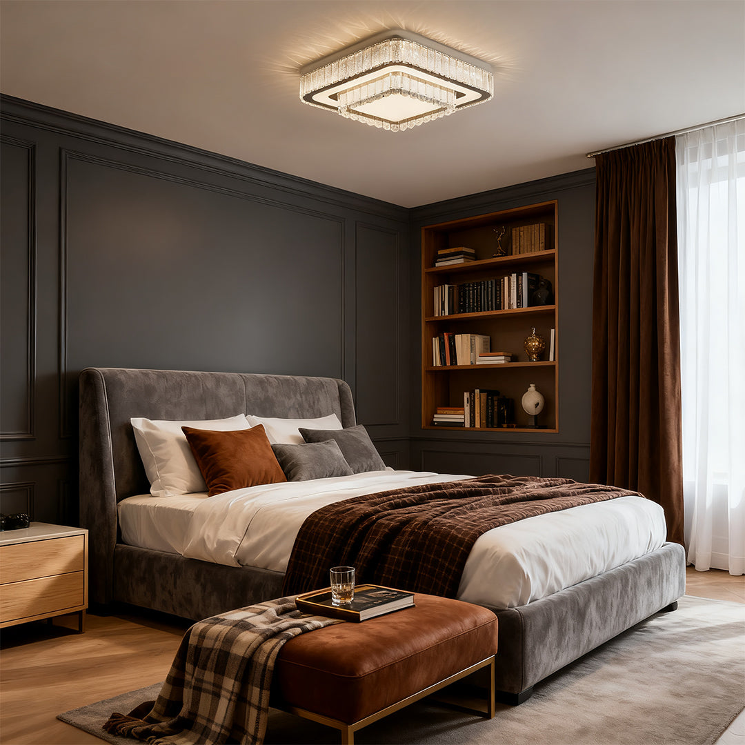 WINDSOR CRYSTAL FLUSH MOUNT CEILING ILLUMINATION