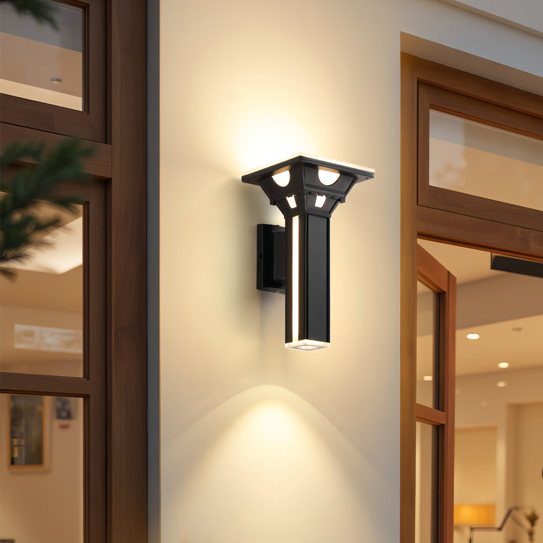 WINDSOR GARDEN COLUMN LIGHTING, WEATHERPROOF ALUMINUM LED LANTERN