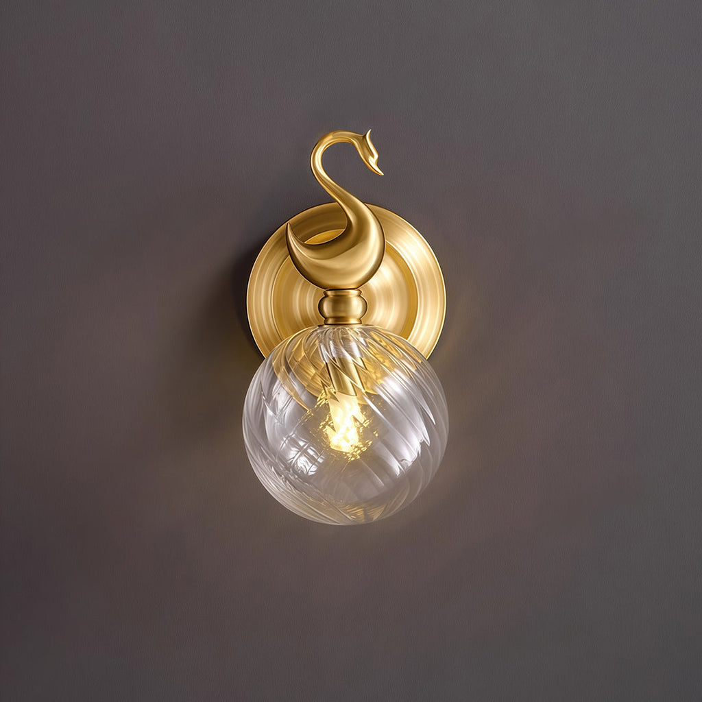 WINDSOR BRASS WALL SCONCE WITH LED ILLUMINATION