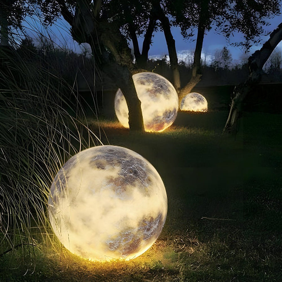 WINTERBOURNE LUMINOUS GARDEN ORB, WEATHERPROOF GLASS NIGHTLIGHT