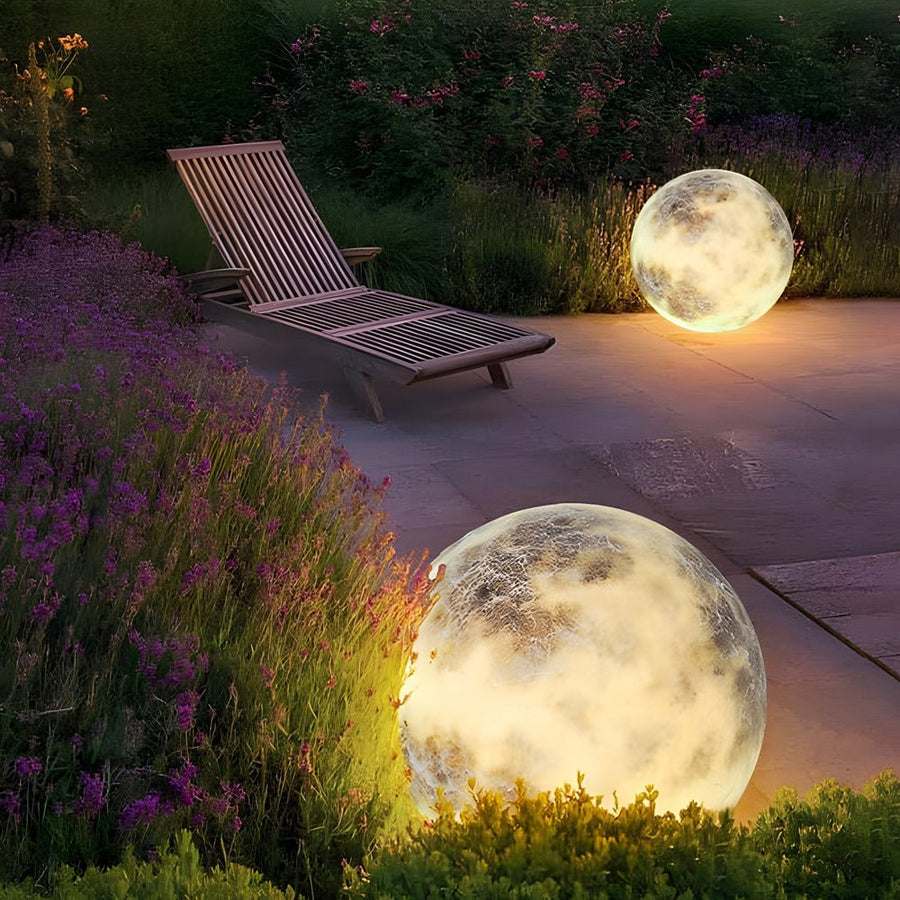 WINTERBOURNE LUMINOUS GARDEN ORB, WEATHERPROOF GLASS NIGHTLIGHT