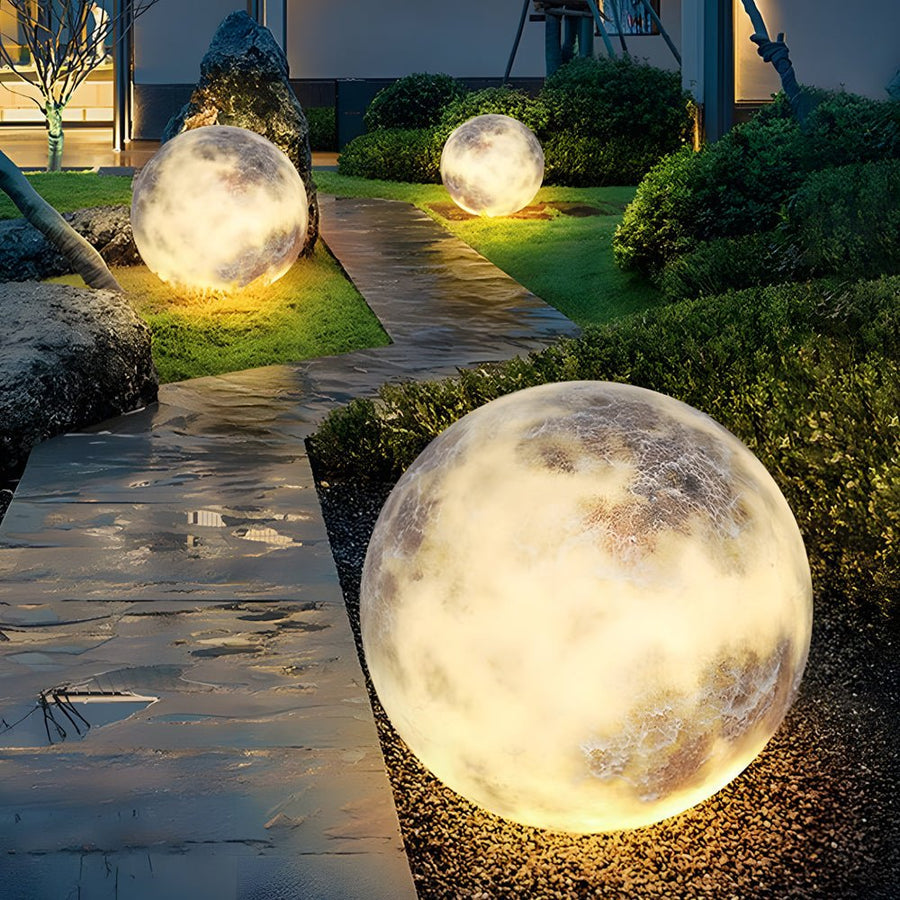 WINTERBOURNE LUMINOUS GARDEN ORB, WEATHERPROOF GLASS NIGHTLIGHT