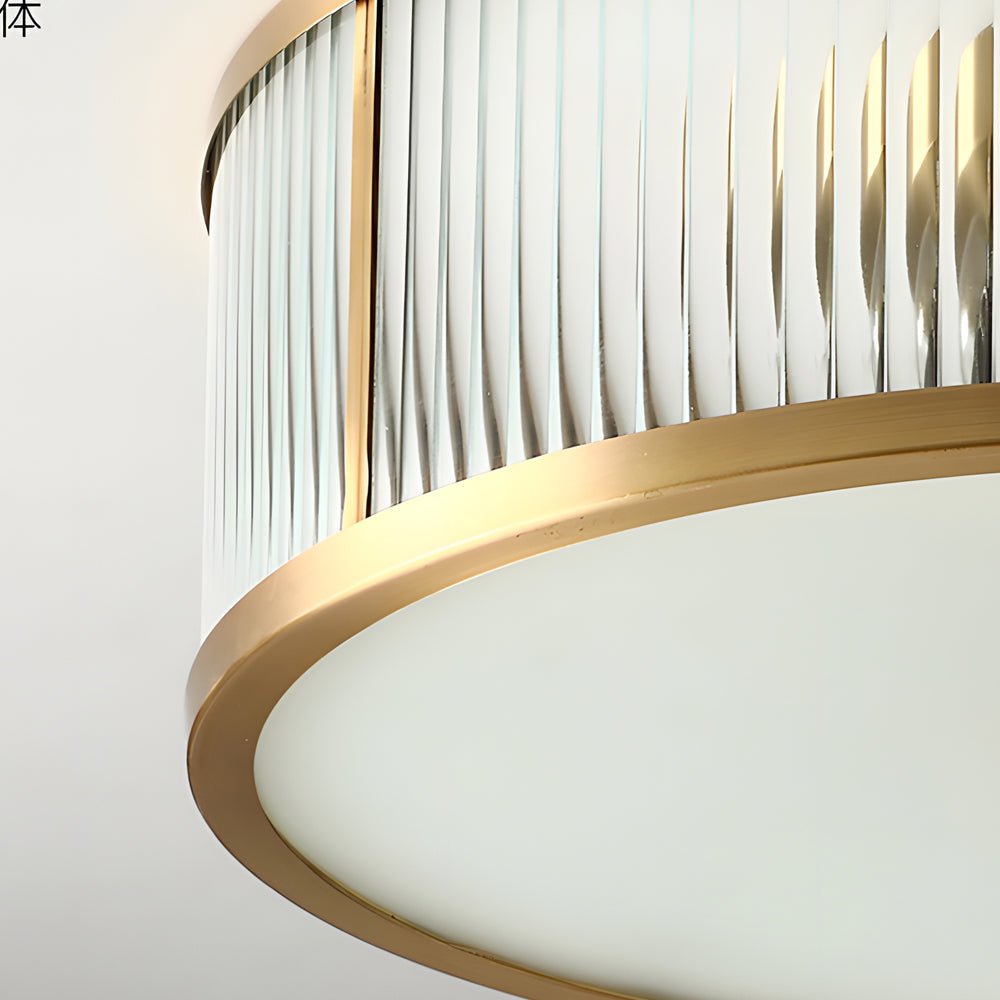 WINTHROP RIBBED GLASS DRUM CEILING LUMINAIRE