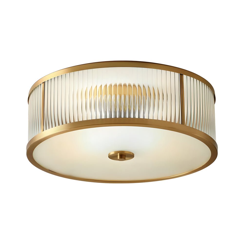 WINTHROP RIBBED GLASS DRUM CEILING LUMINAIRE