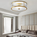 WINTHROP RIBBED GLASS DRUM CEILING LUMINAIRE