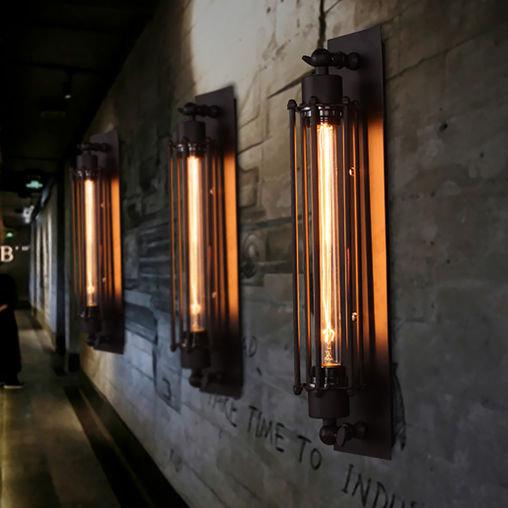 BRAMBLETON RUSTIC IRON WALL LANTERN