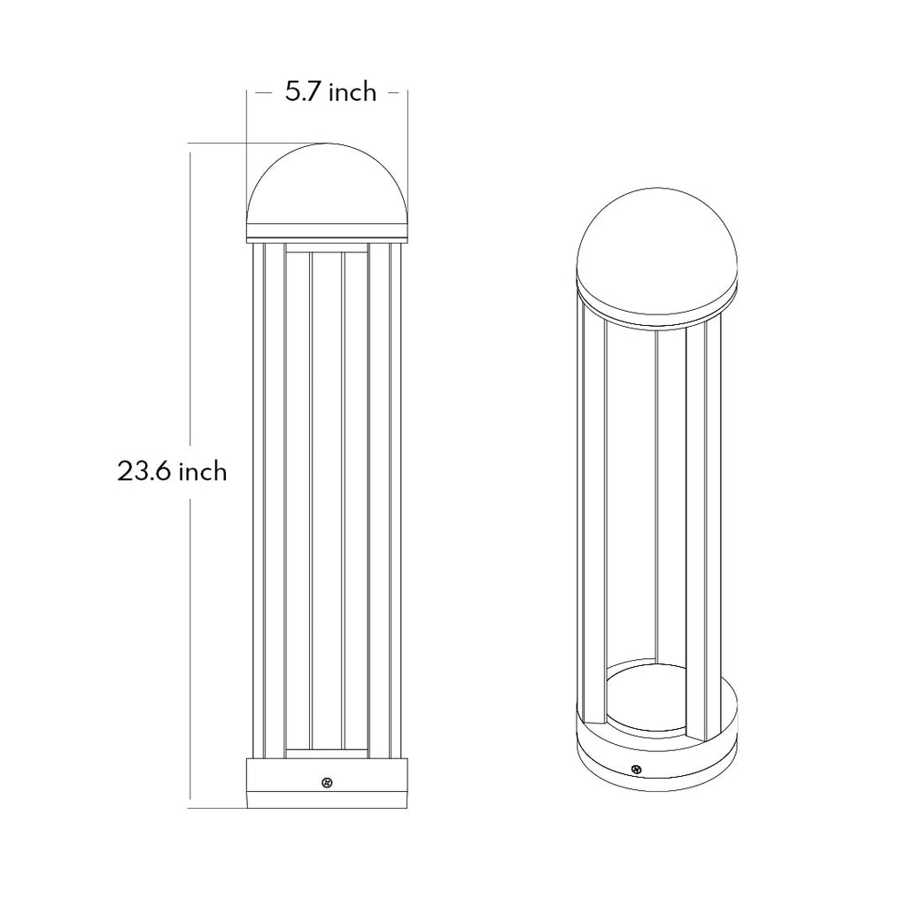 RAVENSCROFT MODERN GARDEN LANTERN POST LIGHT