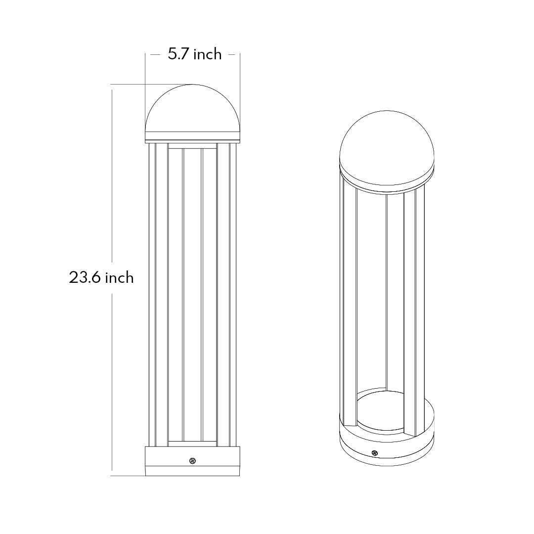RAVENSCROFT MODERN GARDEN LANTERN POST LIGHT