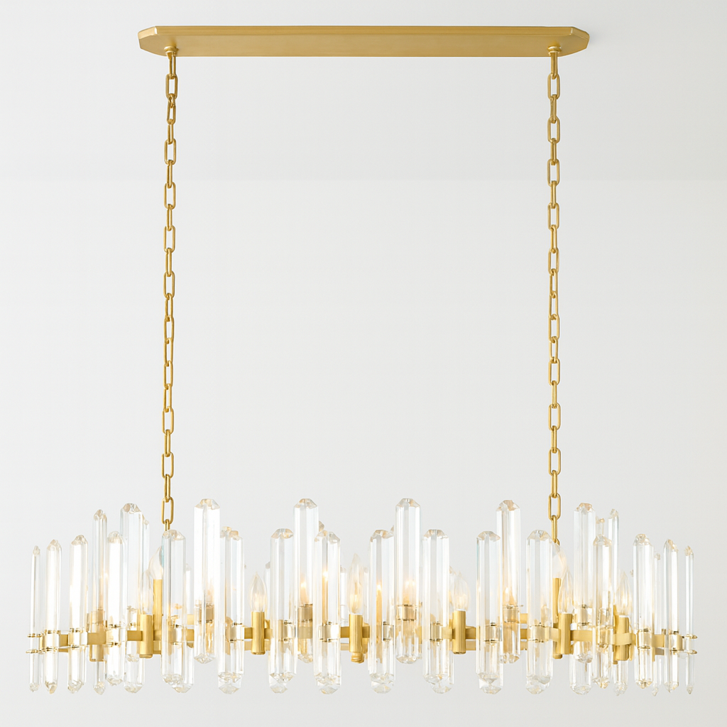 VILLENEUVE RIBBONED CRYSTAL CANDELABRA