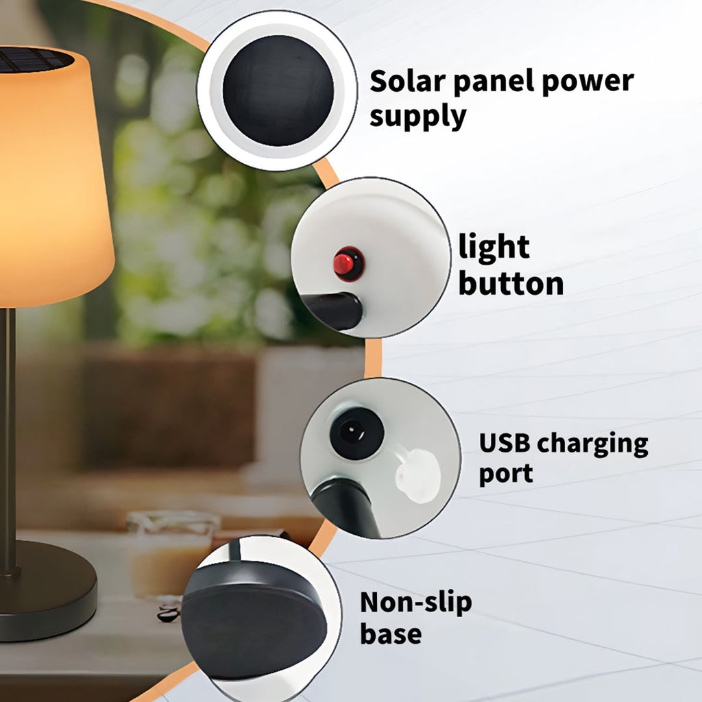 WINCHESTER RAINPROOF SOLAR ILLUMINATED DESK LANTERN WITH REMOTE CONTROL