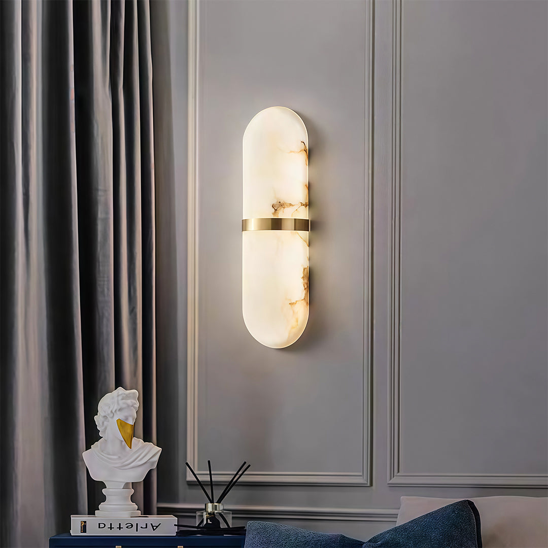 FENWICK MARBLE GLOBE LED WALL SCONCE