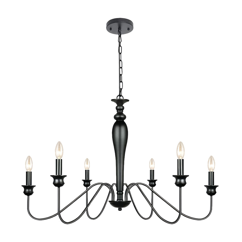 RAVENHURST BLACK CANDLELIGHT CEILING LANTERN WITH CUSTOM CHAIN