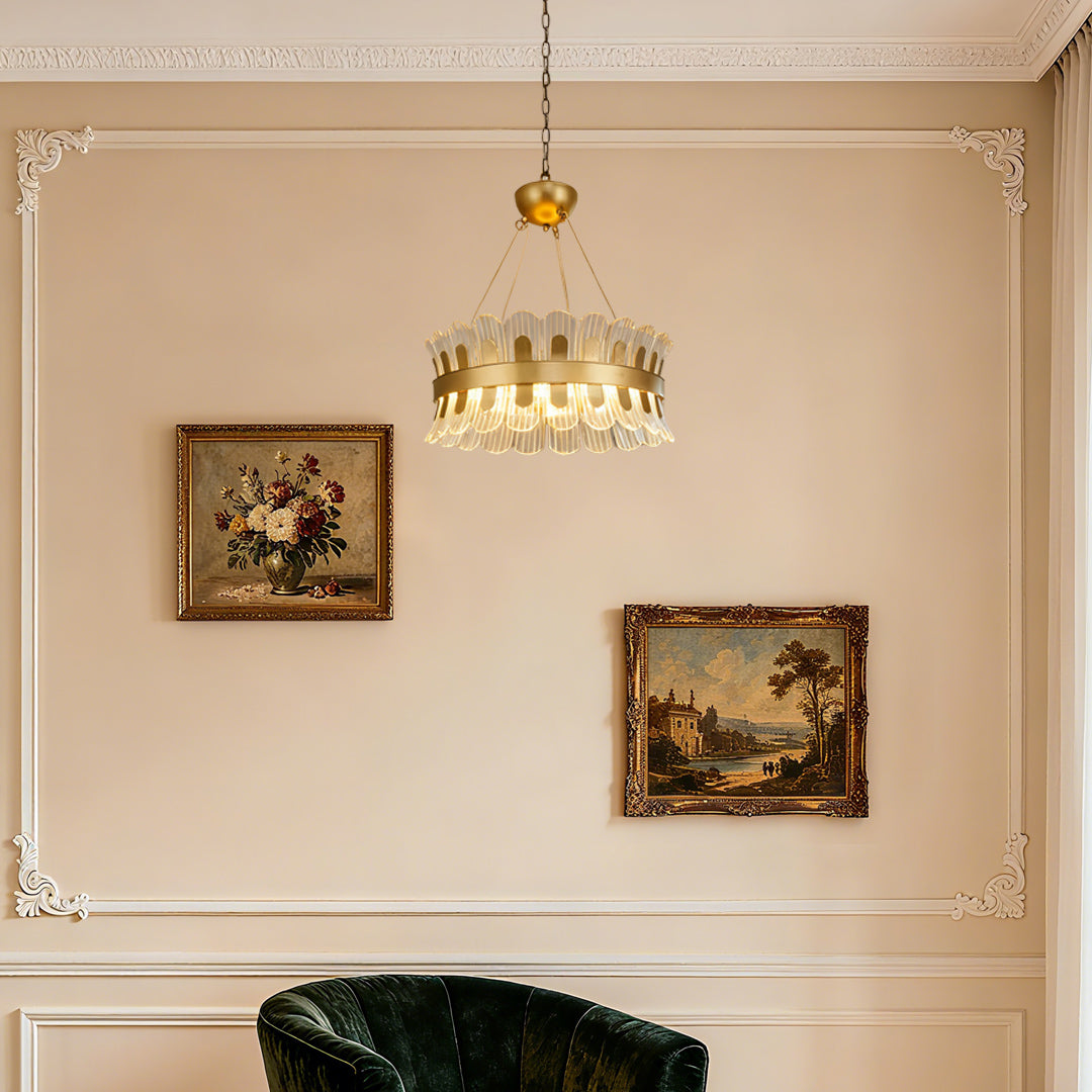 WINTERBORNE GILDED ORB LED CHANDELIER