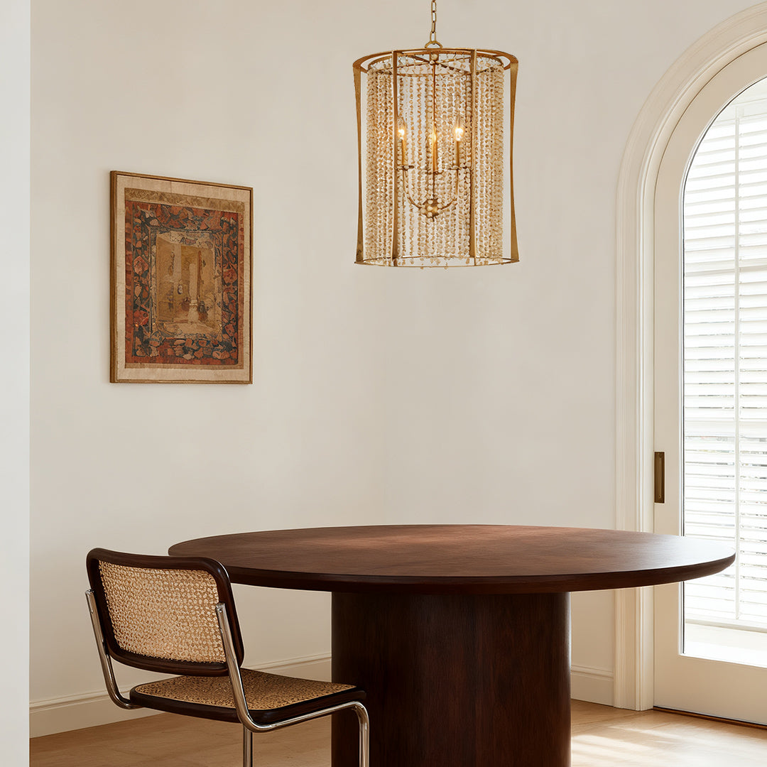 WINTHROP WOODEN BEAD CEILING LANTERN