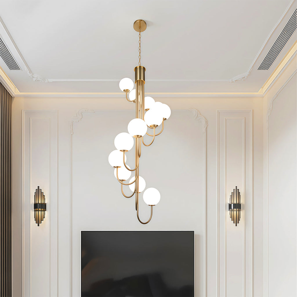 WINDSOR SPIRAL ORB CEILING LUMINAIRE