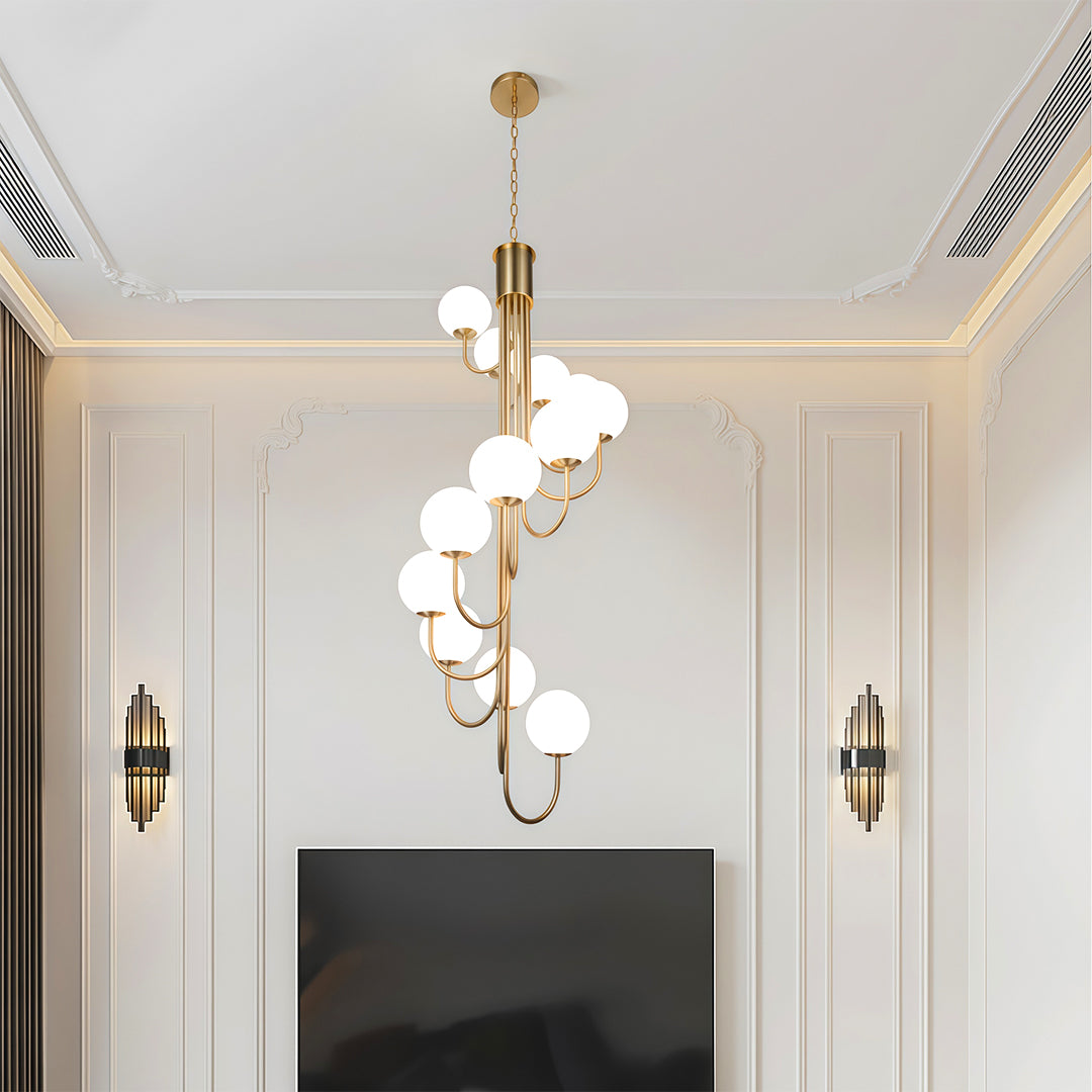 WINDSOR SPIRAL ORB CEILING LUMINAIRE