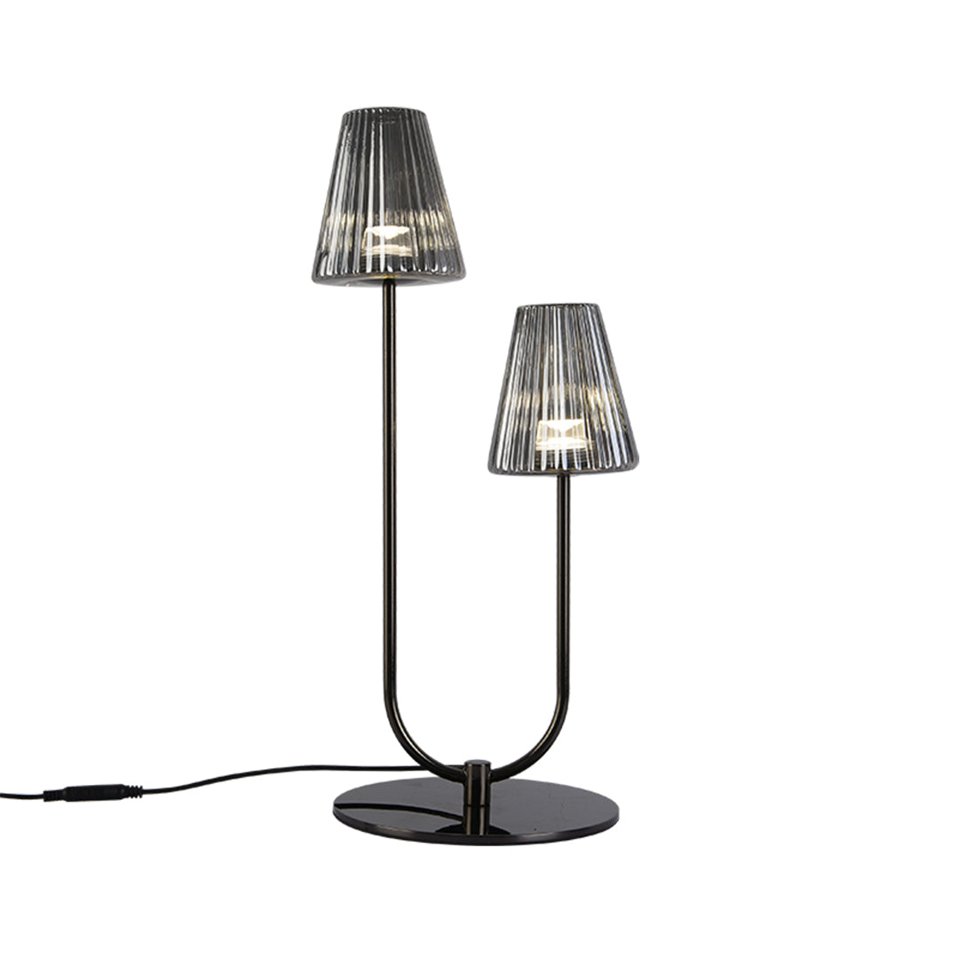 WINTHROP MODERNIST BLACK LED TABLE LAMP