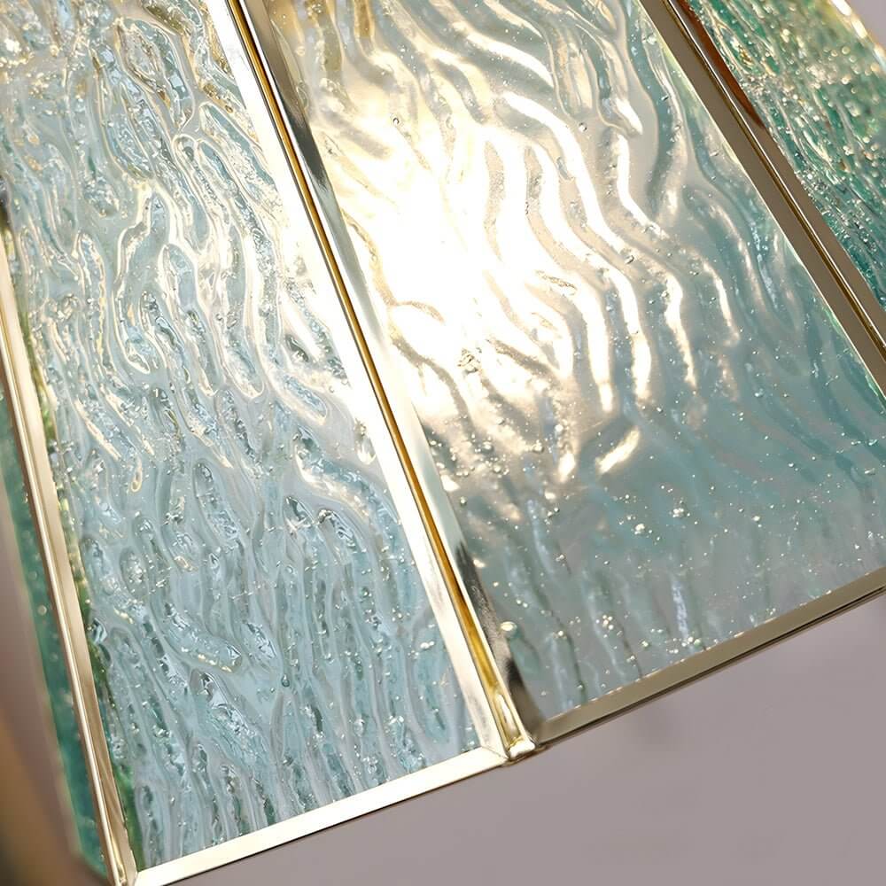 WINDSOR POLYGONAL BRASS AND GLASS LED PENDANT LIGHT WITH CUSTOMIZABLE HEIGHT