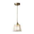 WINDSOR POLYGONAL BRASS AND GLASS LED PENDANT LIGHT WITH CUSTOMIZABLE HEIGHT