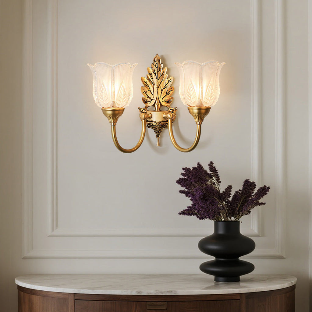 WINDSOR BLOOM BRASS BUD WALL SCONCE